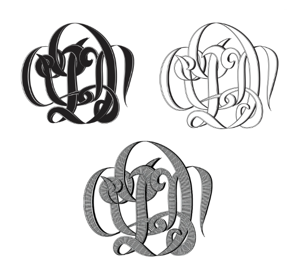 monograms custom in three fills x600