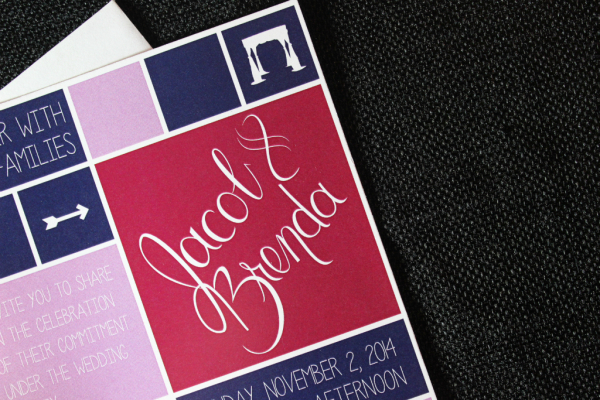 custom wedding invitations: brenda + jake // union jack creative